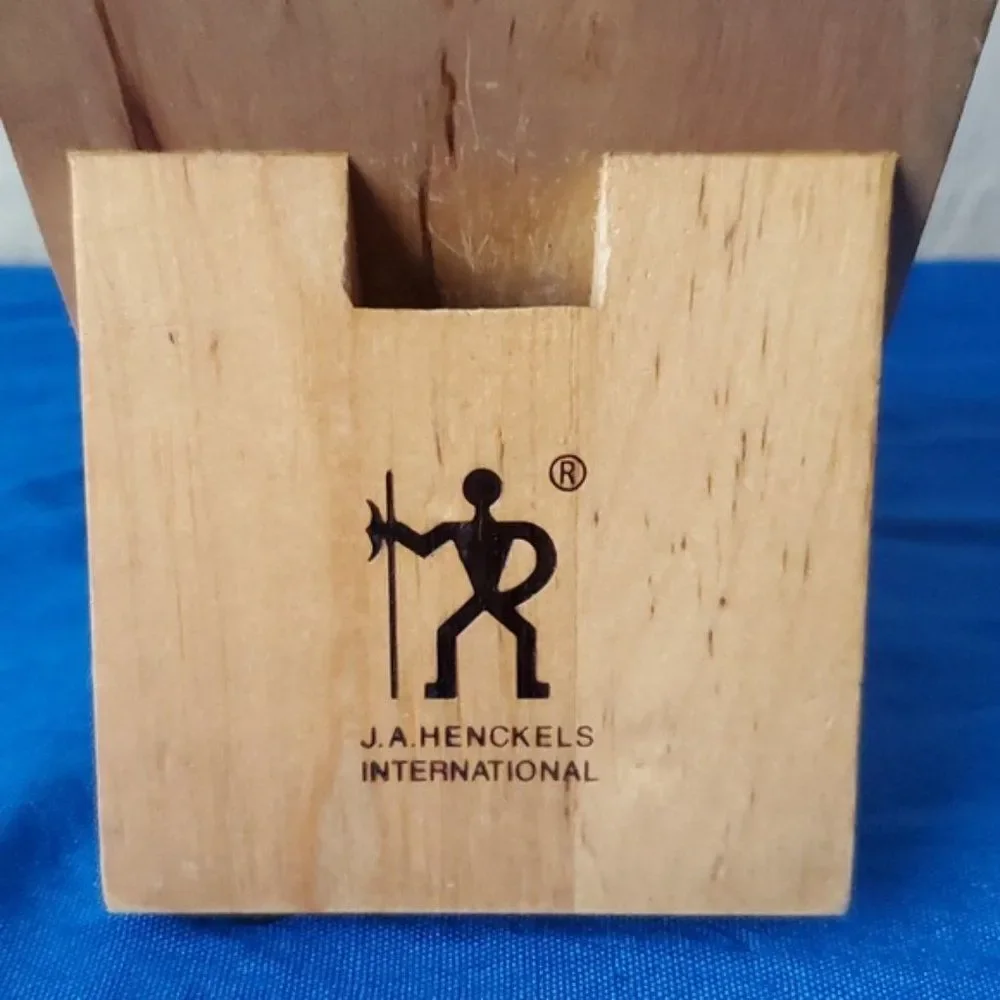 JA Henckels International Forged Premio Birch Wooden Knife Block D-934D EUC